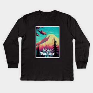 Mount Bachelor Oregon United States ski Kids Long Sleeve T-Shirt